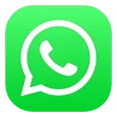 WhatsApp app icon with a white phone symbol inside a speech bubble on a green rounded square.