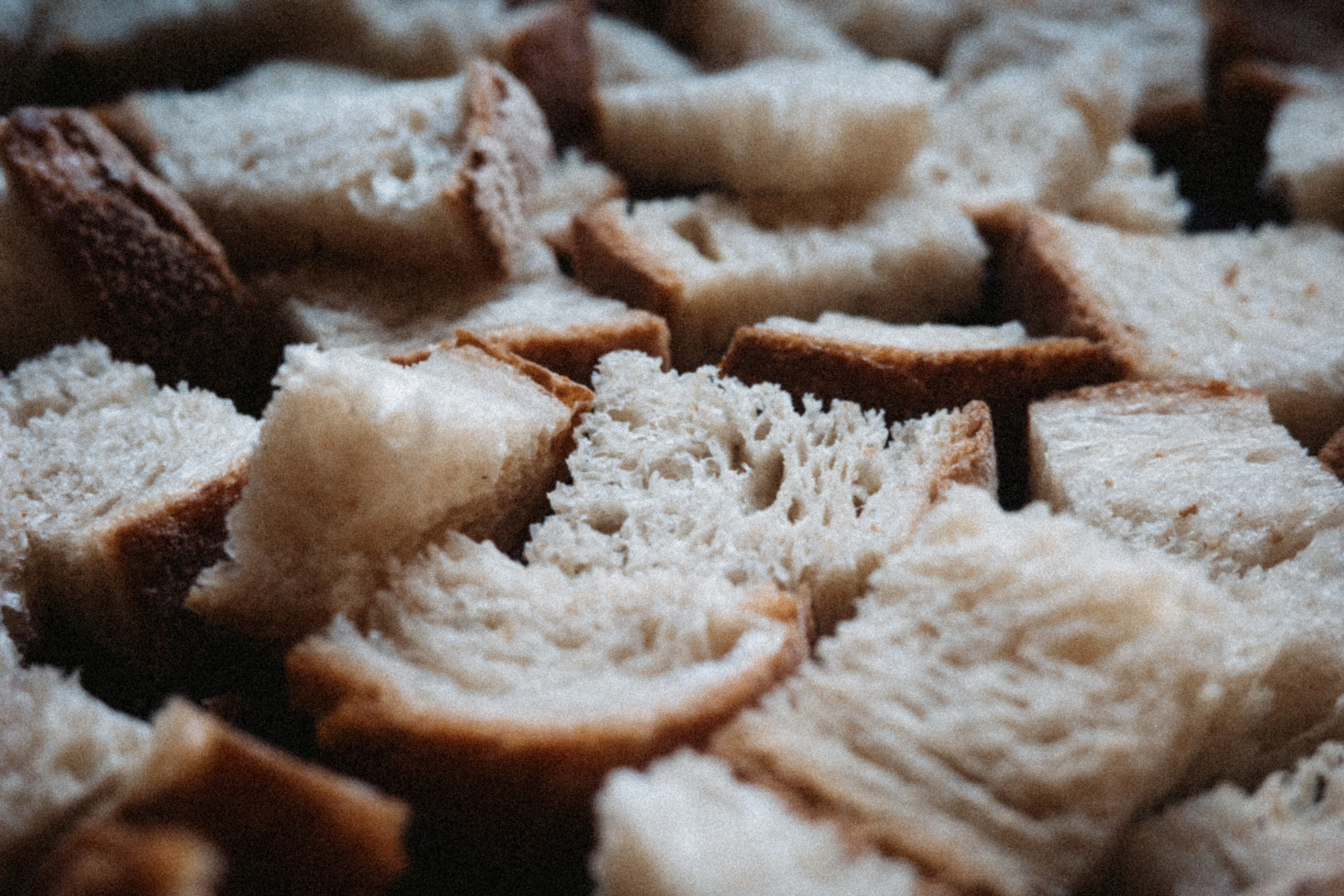 Rye bread chunks for kvass