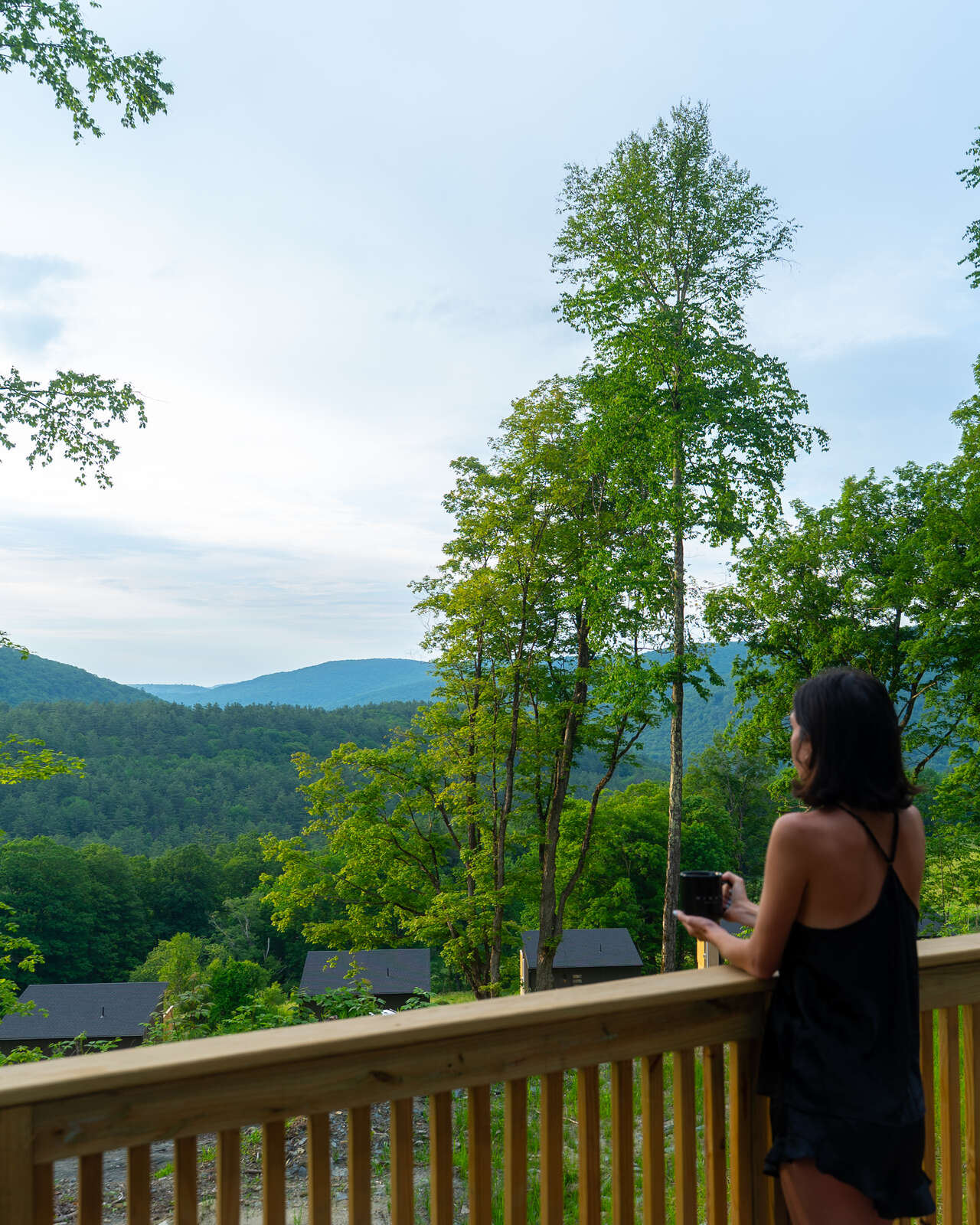 Coffee and breakfast on a private deck