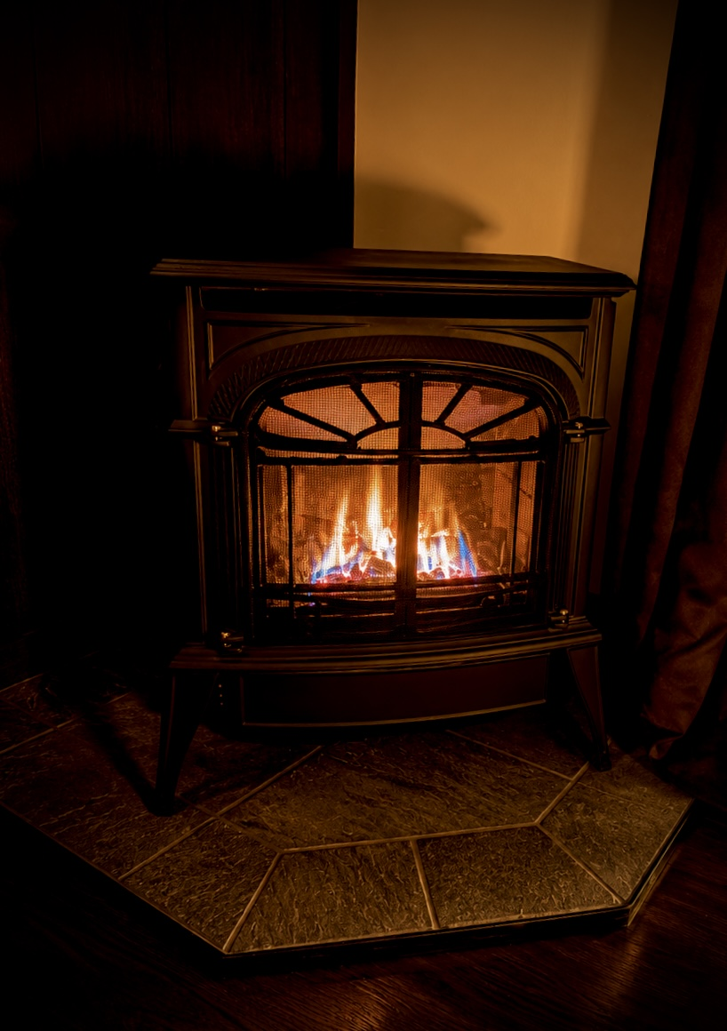Warm living area inside a private Hinata cabin