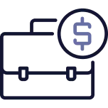 Icon of a credit card with a dollar sign symbol above it, representing payment or finance.