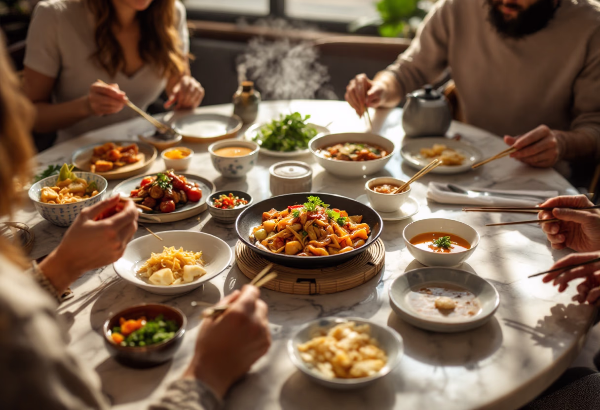 image of delicious entrees (for a chinese restaurant)