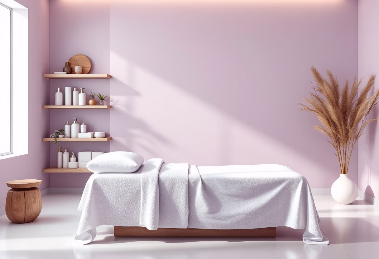 image of a treatment room setup for a salons & spa