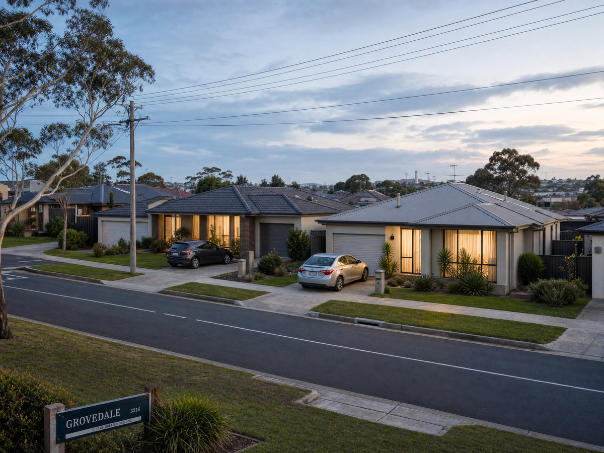 Luxury townhouses, high-end vehicles, visible ‘For Rent’ or ‘Sold’ signs, investment charts, coins or stacks of cash, people holding keys, staged agent interactions, non-Australian houses or road markings, visible logos, watermarks, distorted buildings or cars