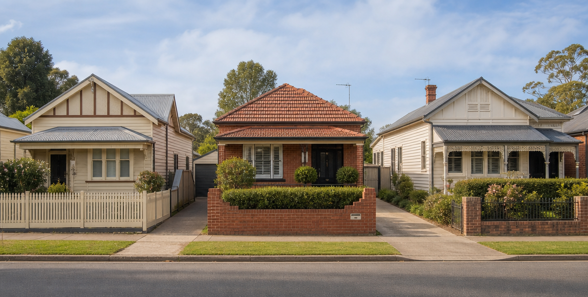 A row of well-maintained older homes on a settled Australian street, reflecting a tightly held rental market with consistent tenant demand.