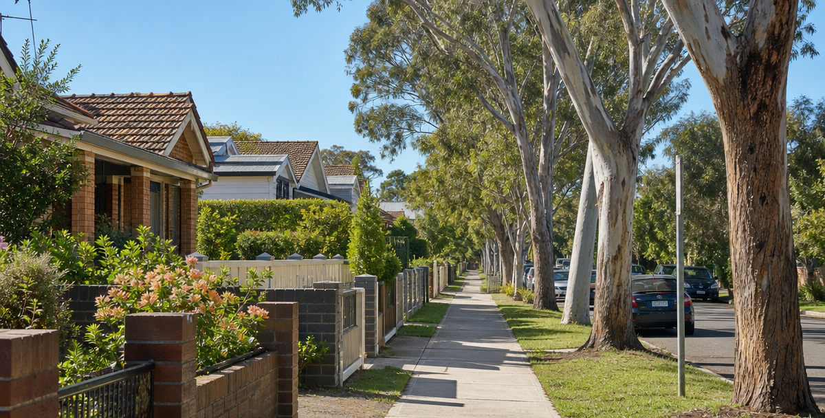 A settled Australian street of well-kept homes and mature trees, reflecting the long- term demand that underpins a genuinely strong investment.