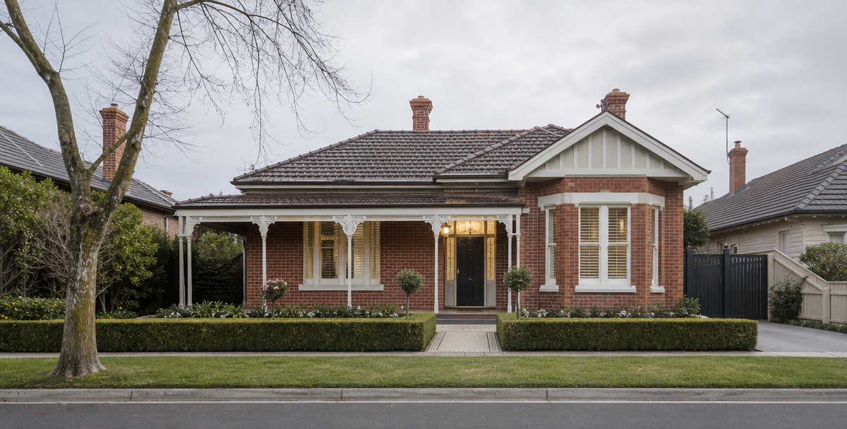A calm, well-kept federation-style Australian home exterior, reflecting the settled outcome of good property advice.