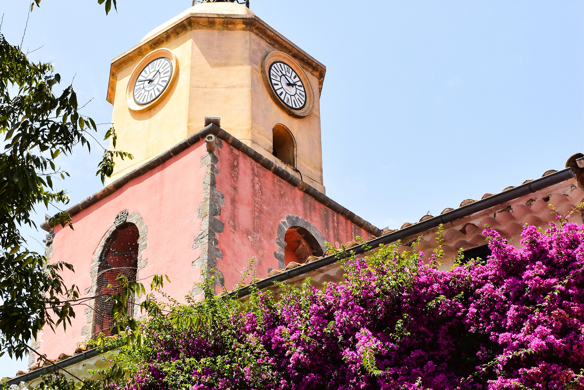 Historic old town and harbour of Saint-Tropez on the French Riviera