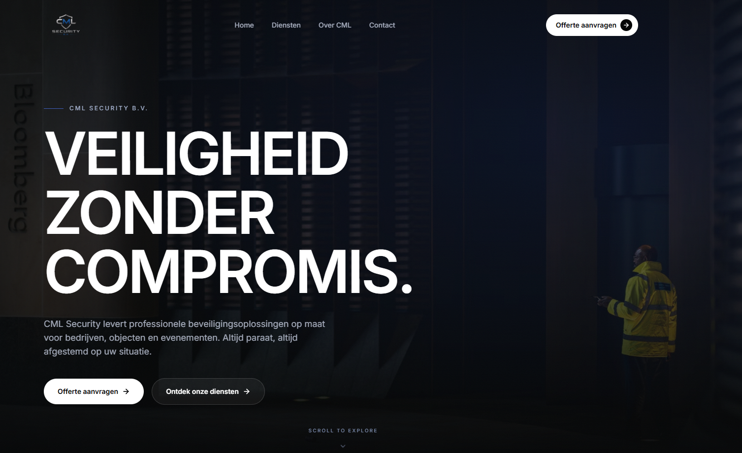 CML Security desktop website