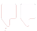 Two white speech bubbles with small red corner markings on transparent background.