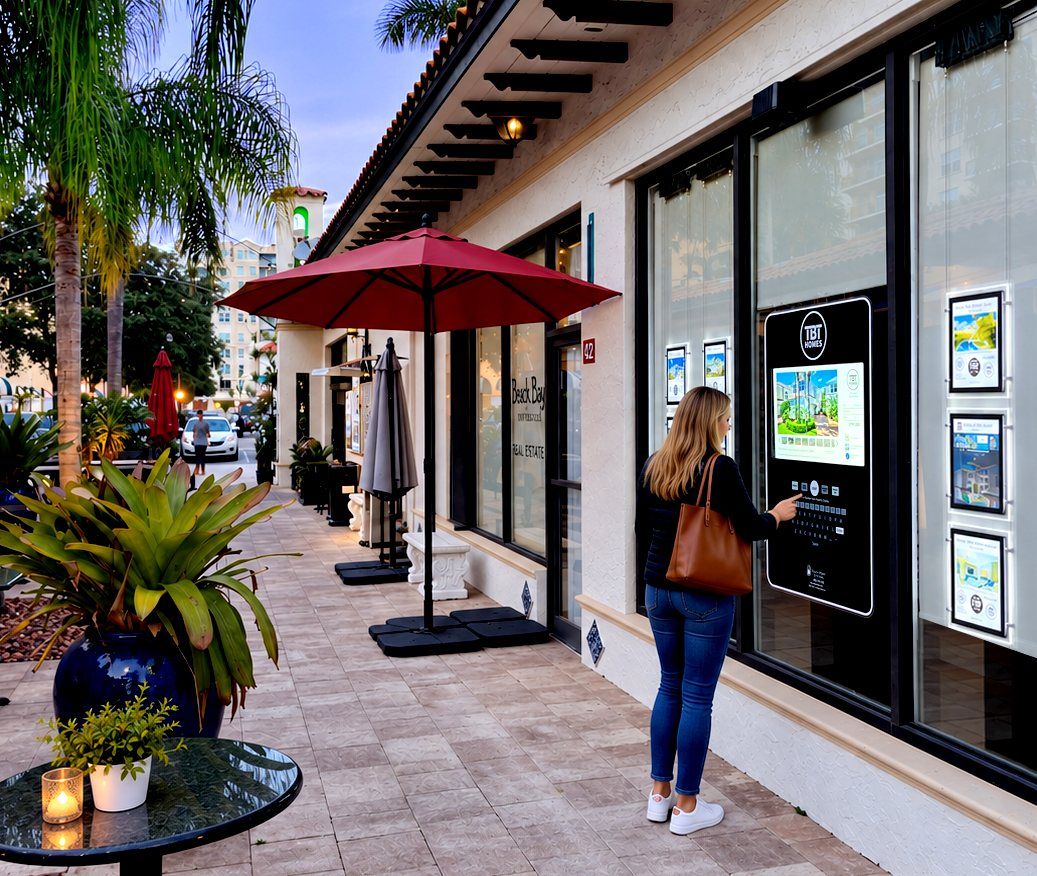 Interactive real estate window display