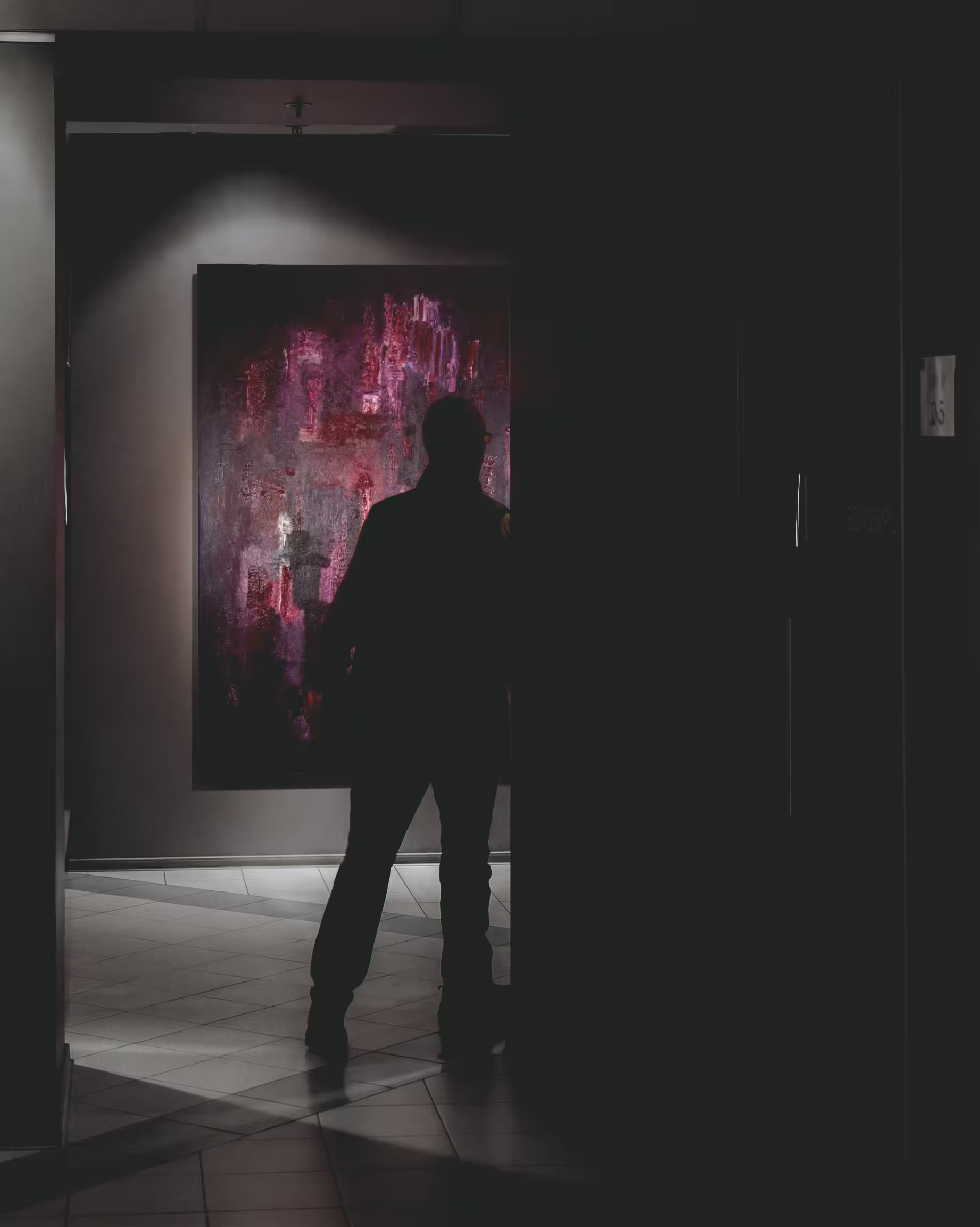 image of a university art exhibition opening