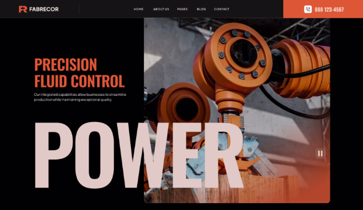 Industrial robotic arm in orange used for precision fluid control in manufacturing.
