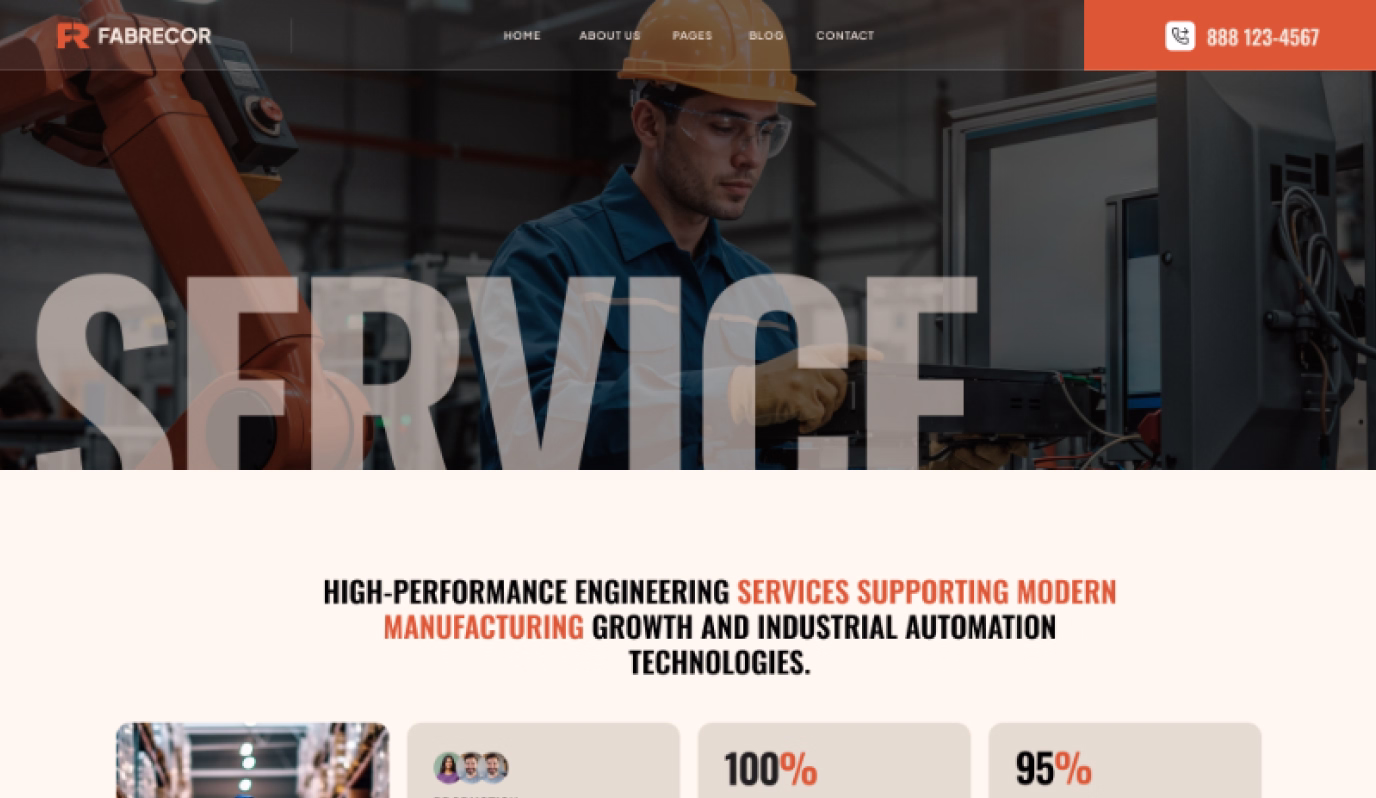 Engineer in hard hat and safety glasses working with industrial automation equipment.