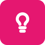 Light bulb icon representing insights and ideas