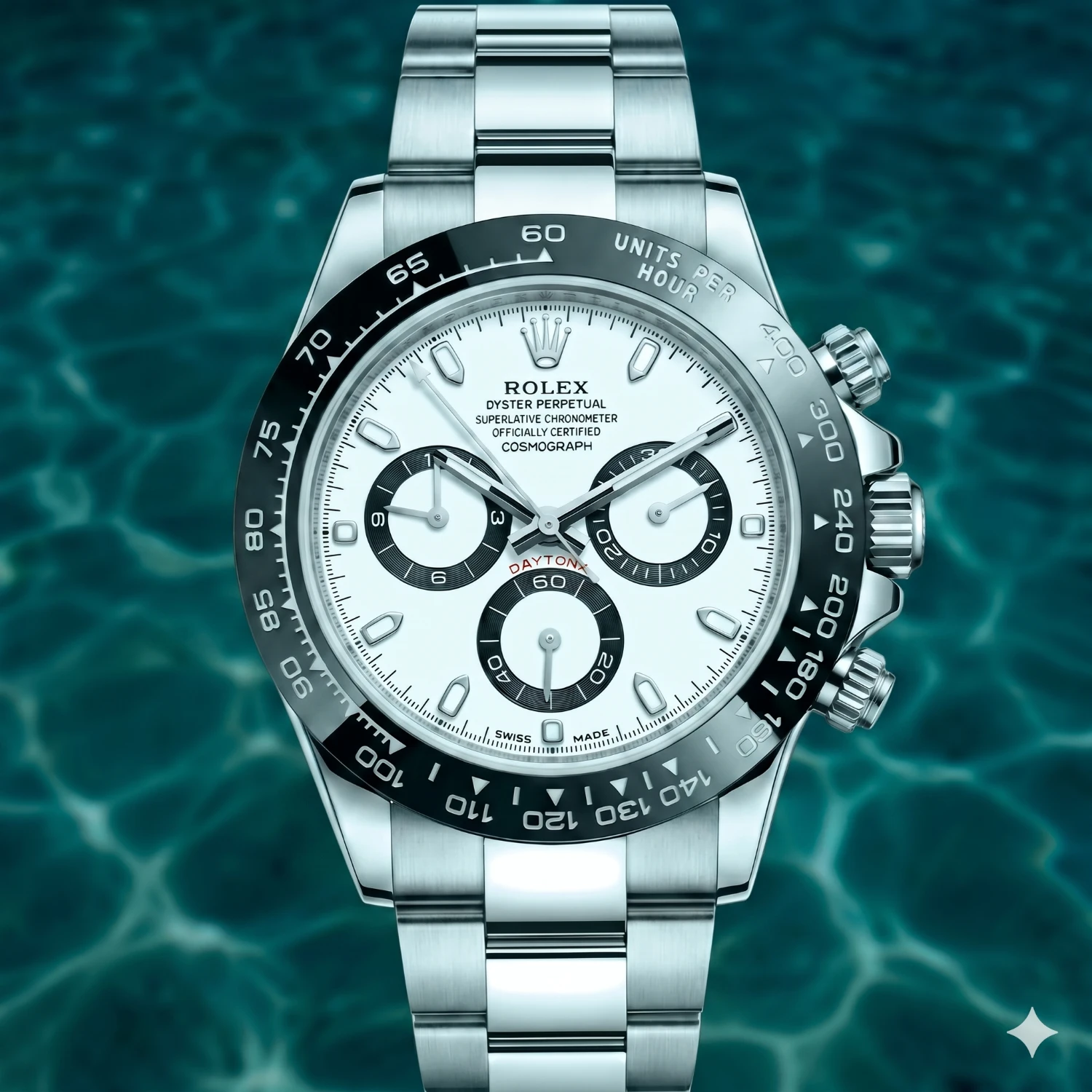 A timepiece by the water