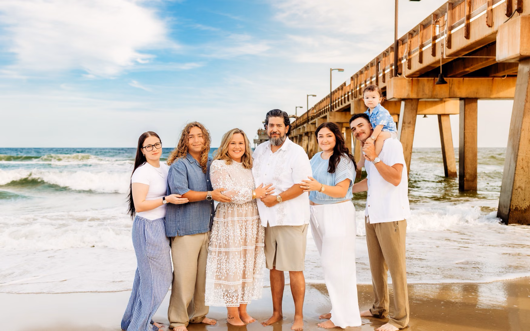 The Pacheco family on the Coastal Alabama shore