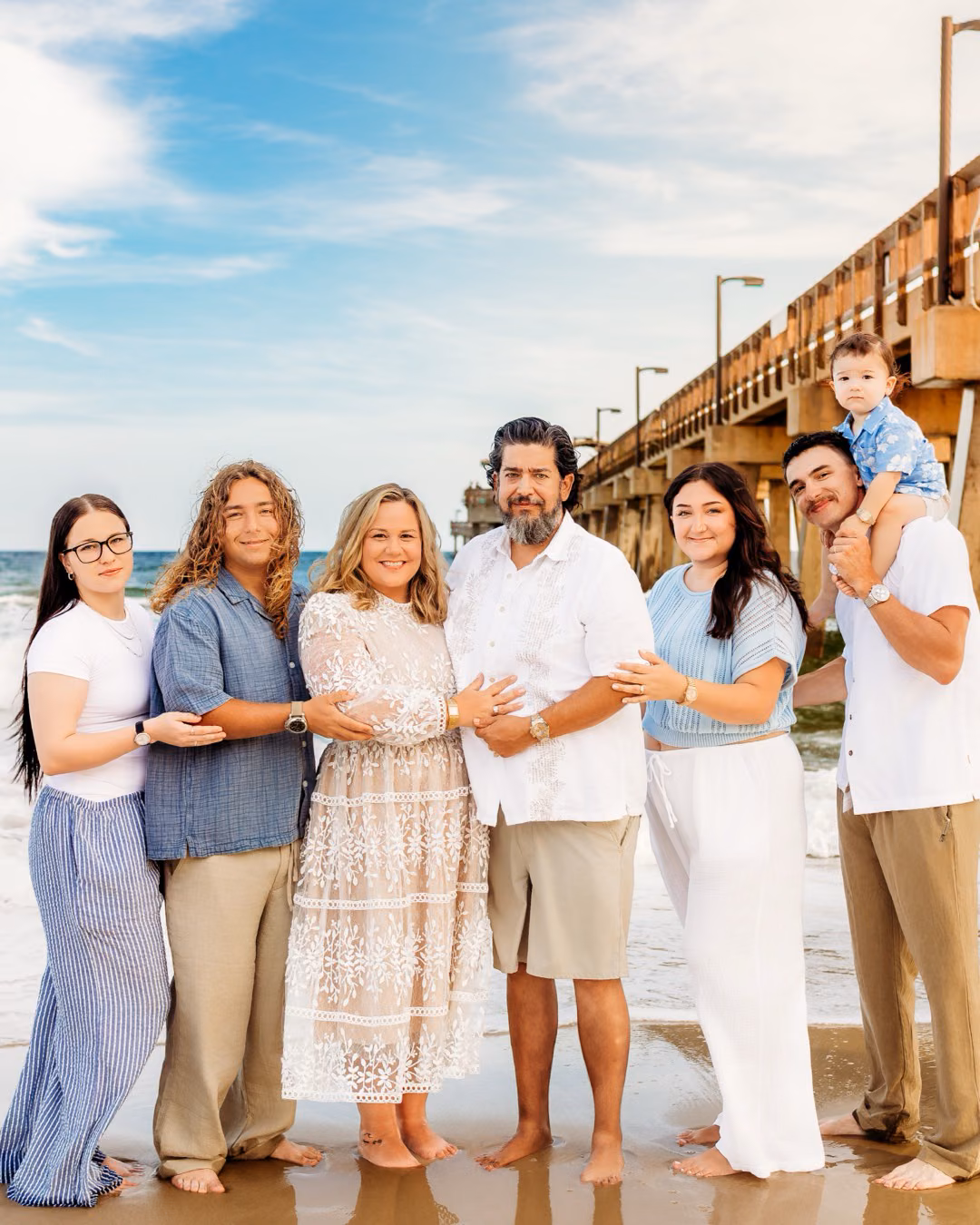 The Pacheco family on the Coastal Alabama shore