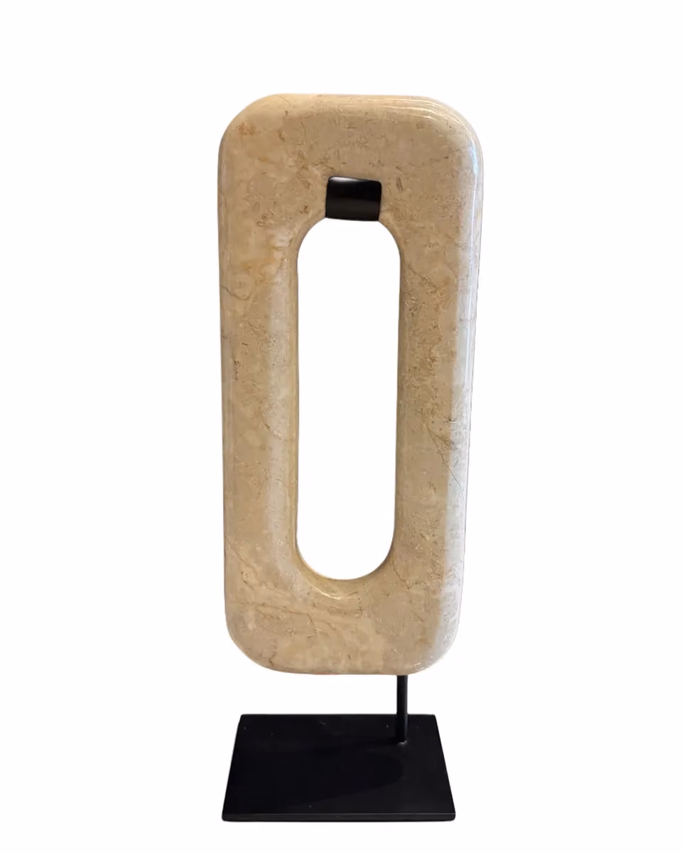 Singkil rectangle marble ornament vertical white