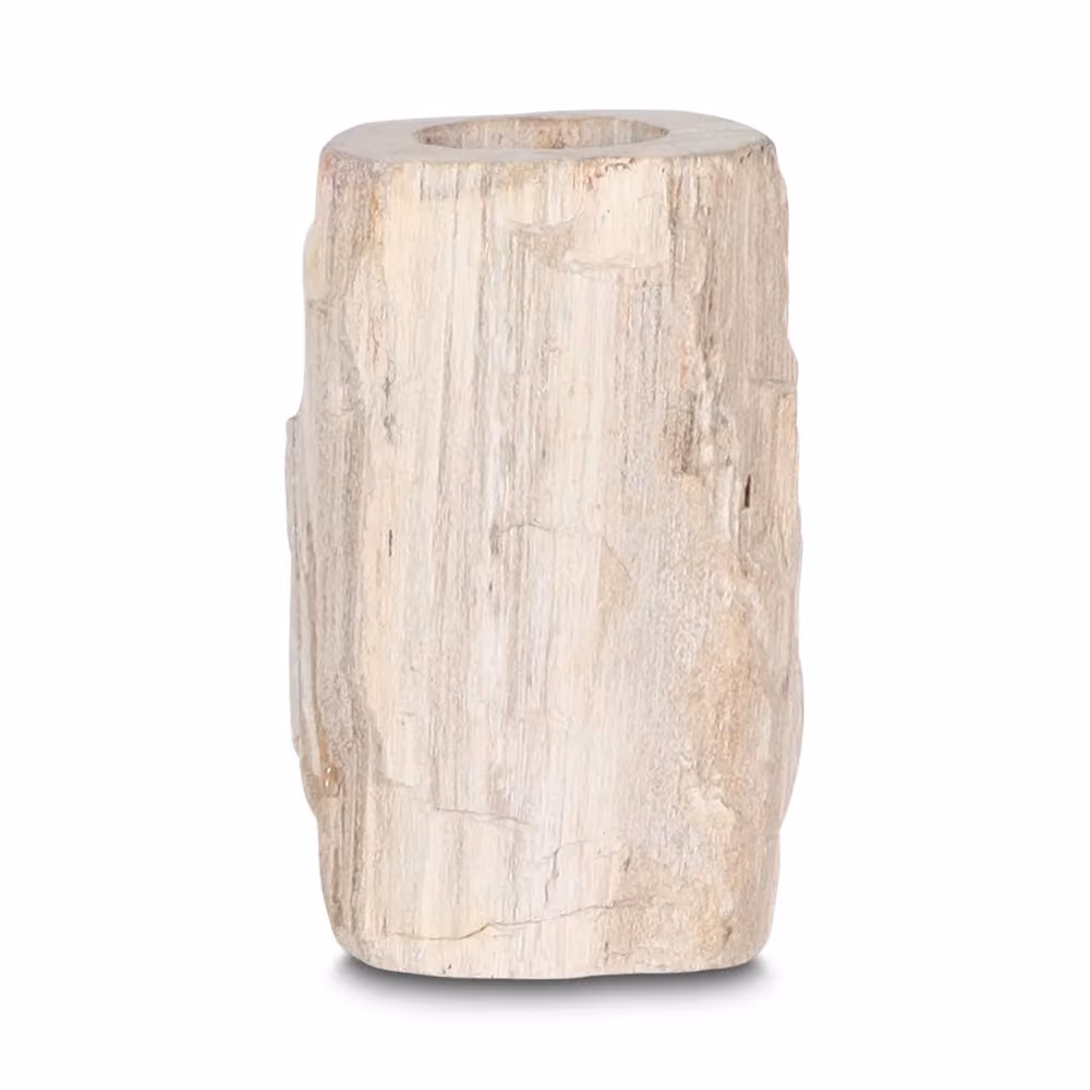 Lahat candle holder petrified wood sedang (20 cm)