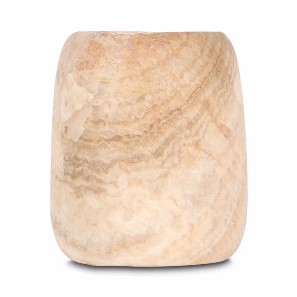 Paduka onyx candle holder besar