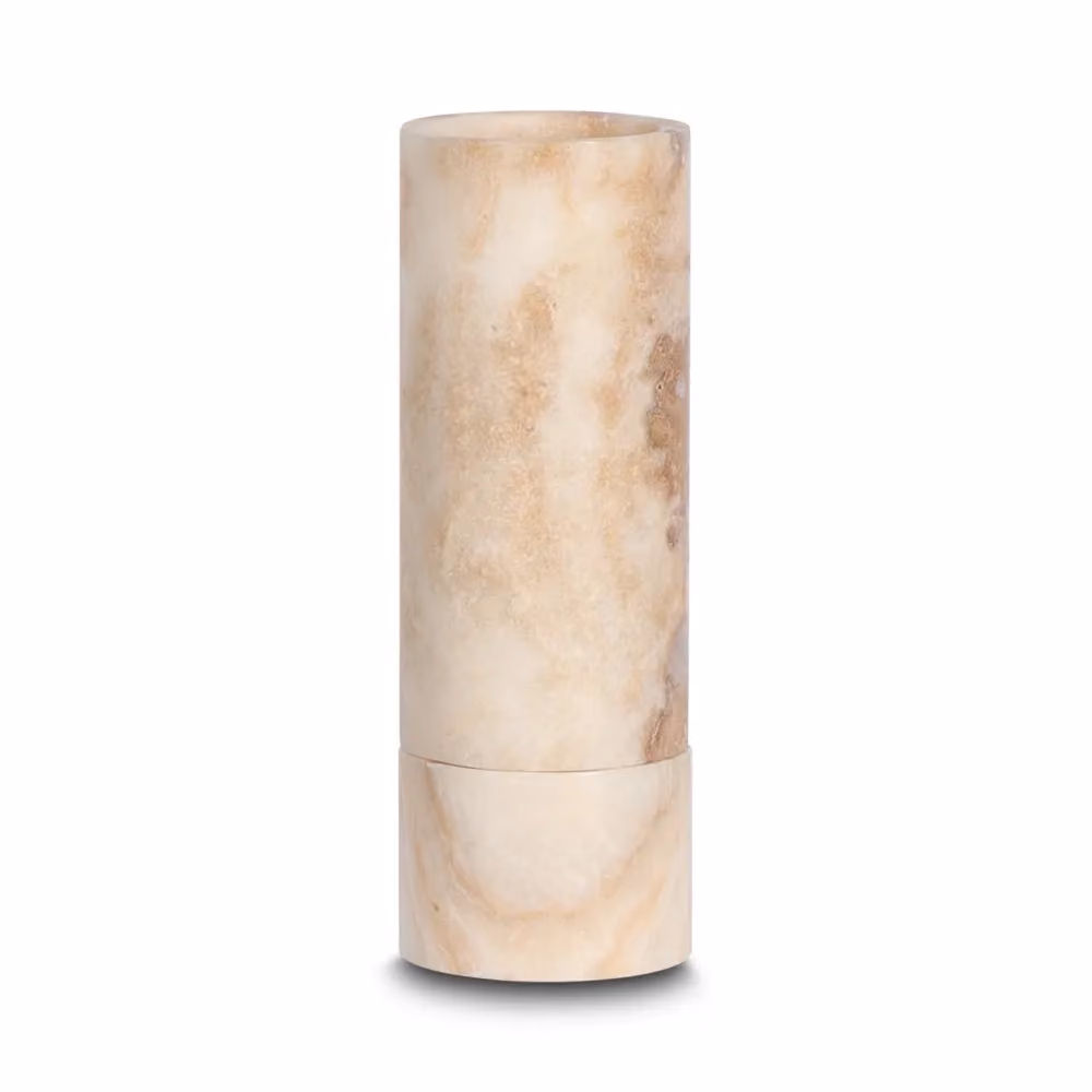 Kelapa onyx candle holder sedang white