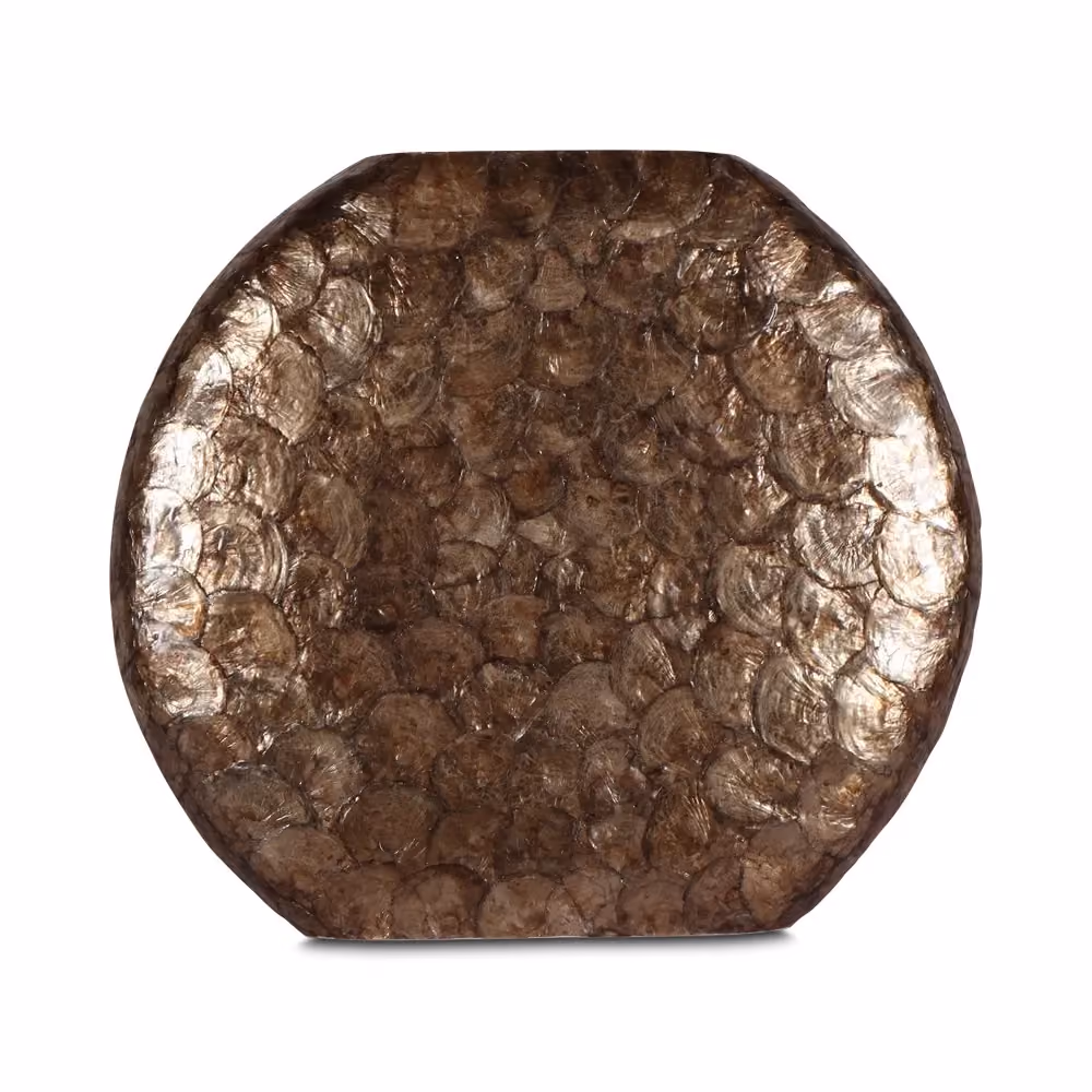 Alana shell vase gold besar