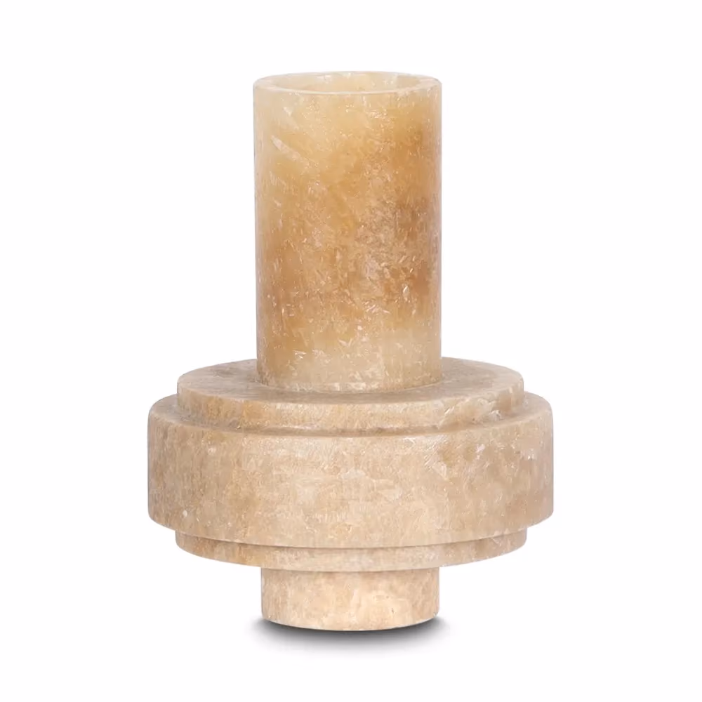 Sawi onyx vase kecil cream