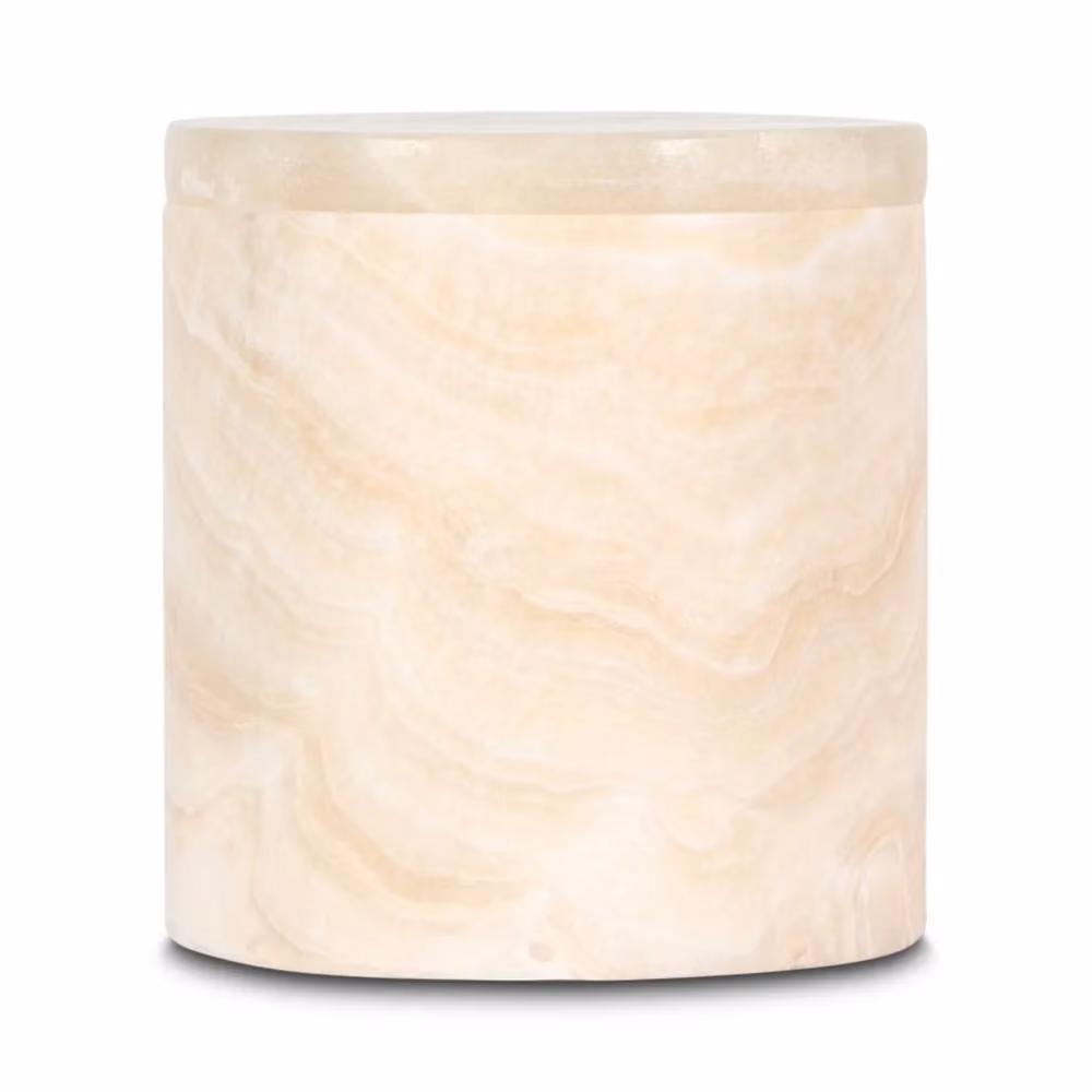 Jebus onyx round box white besar