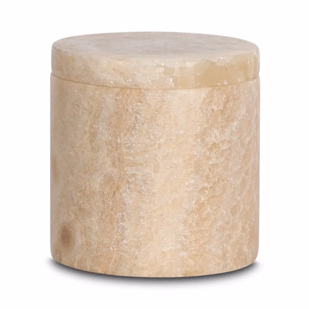 Jebus onyx round box white kecil