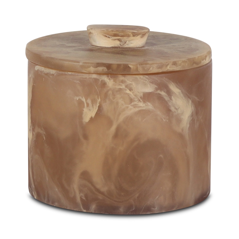 Rampah resin cannister brown cream sedang