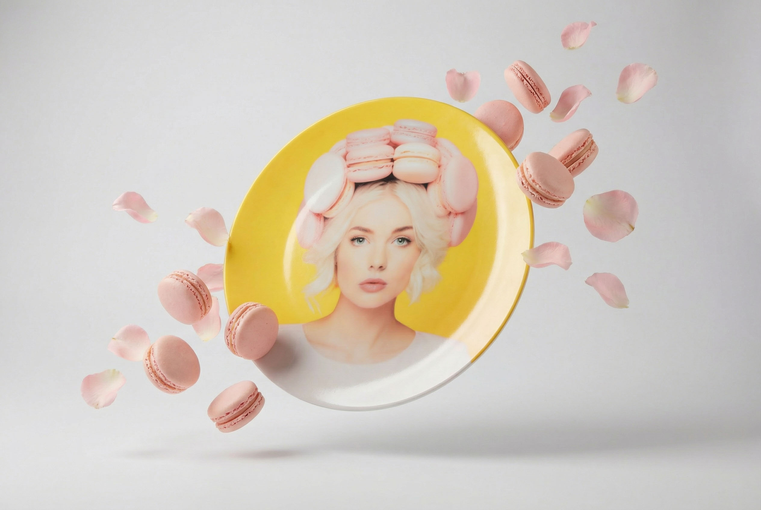Piatto decorativo personalizzato con decalcomania ceramica