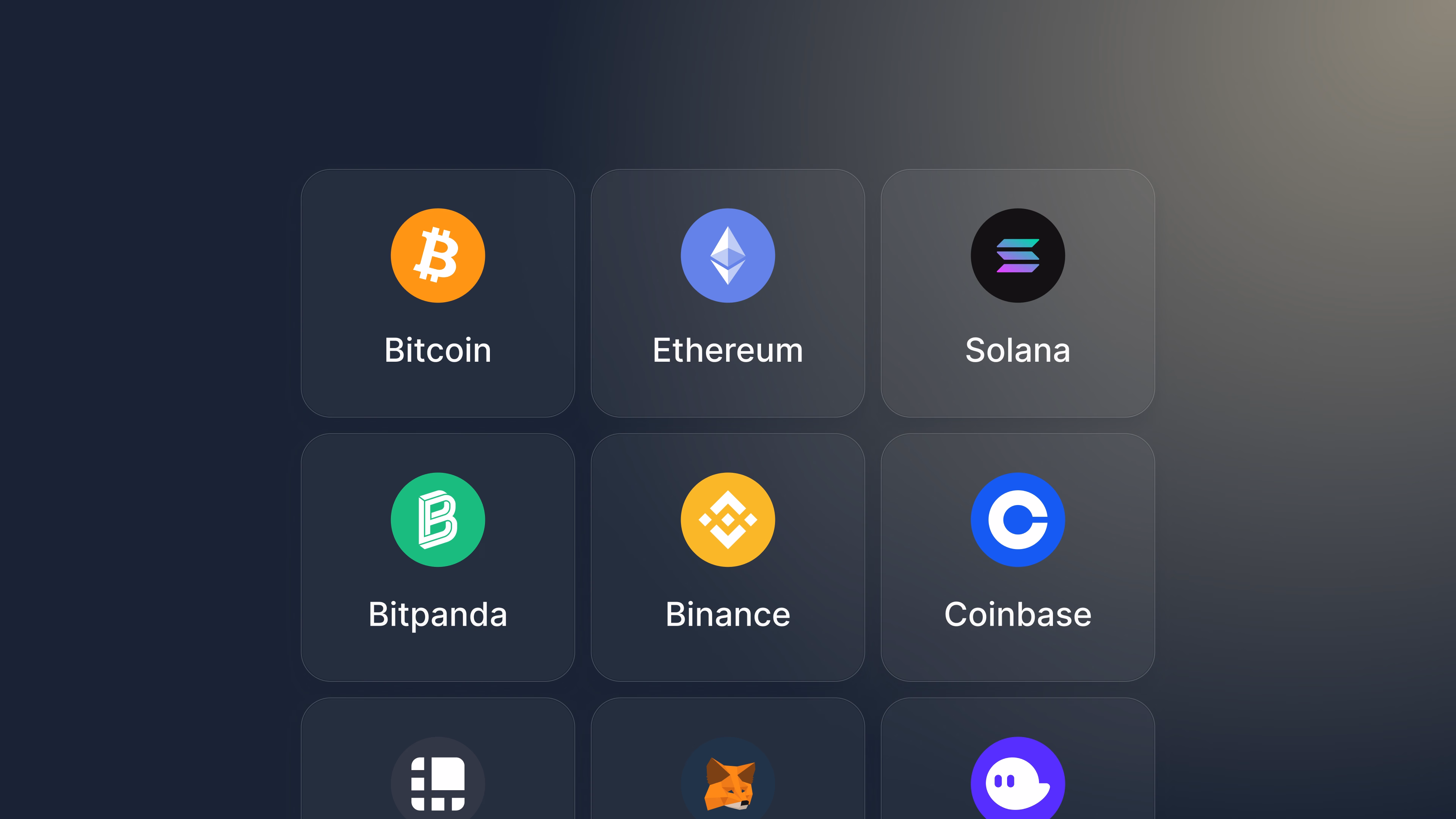 [interface] image of digital wallets (for a blockchain and cryptocurrency)