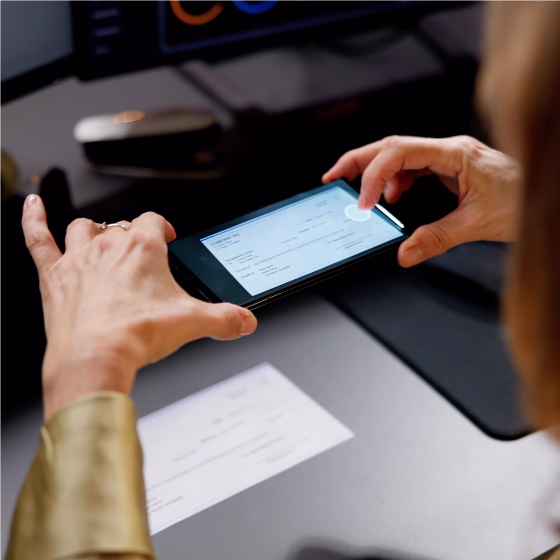 Depositing a check with the mobile app