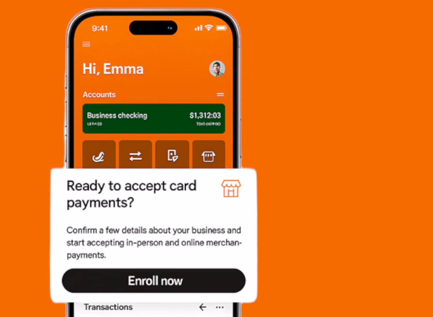 How Tap to Pay works, step 1