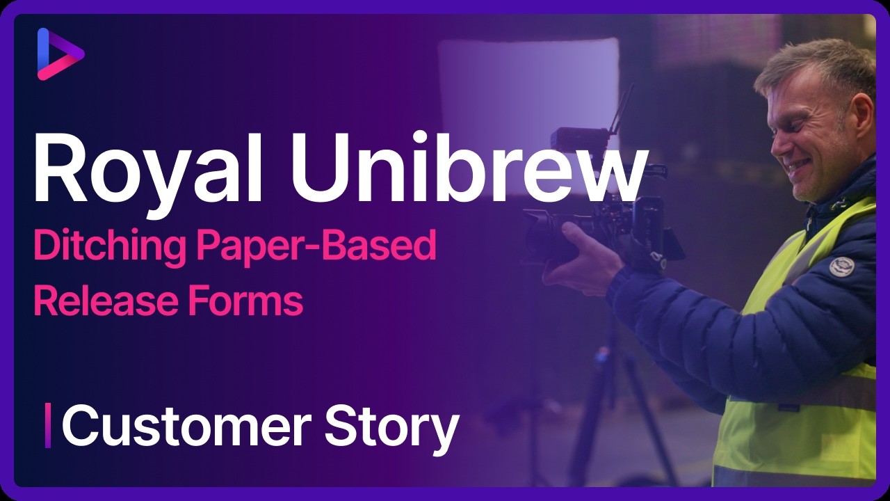 Royal Unibrew video producer collecting consent at an event