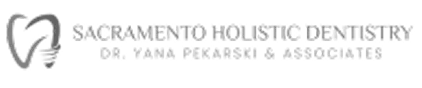 Logo of Sacramento Holistic Dentistry with a stylized tooth and heart icon.