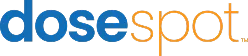 DoseSpot logo with blue 'dose' and orange 'spot' text on white background.