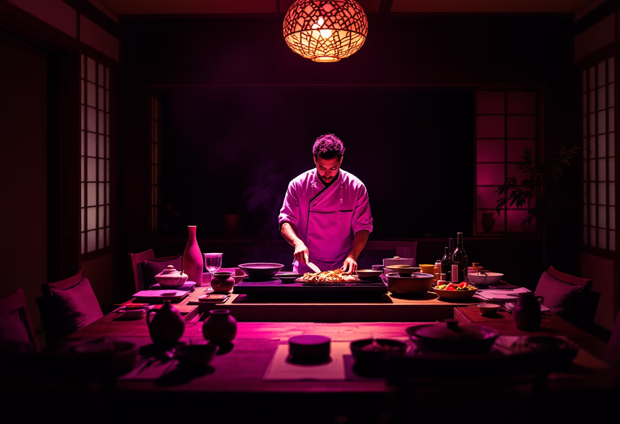image of a special event setup at a japanese restaurant