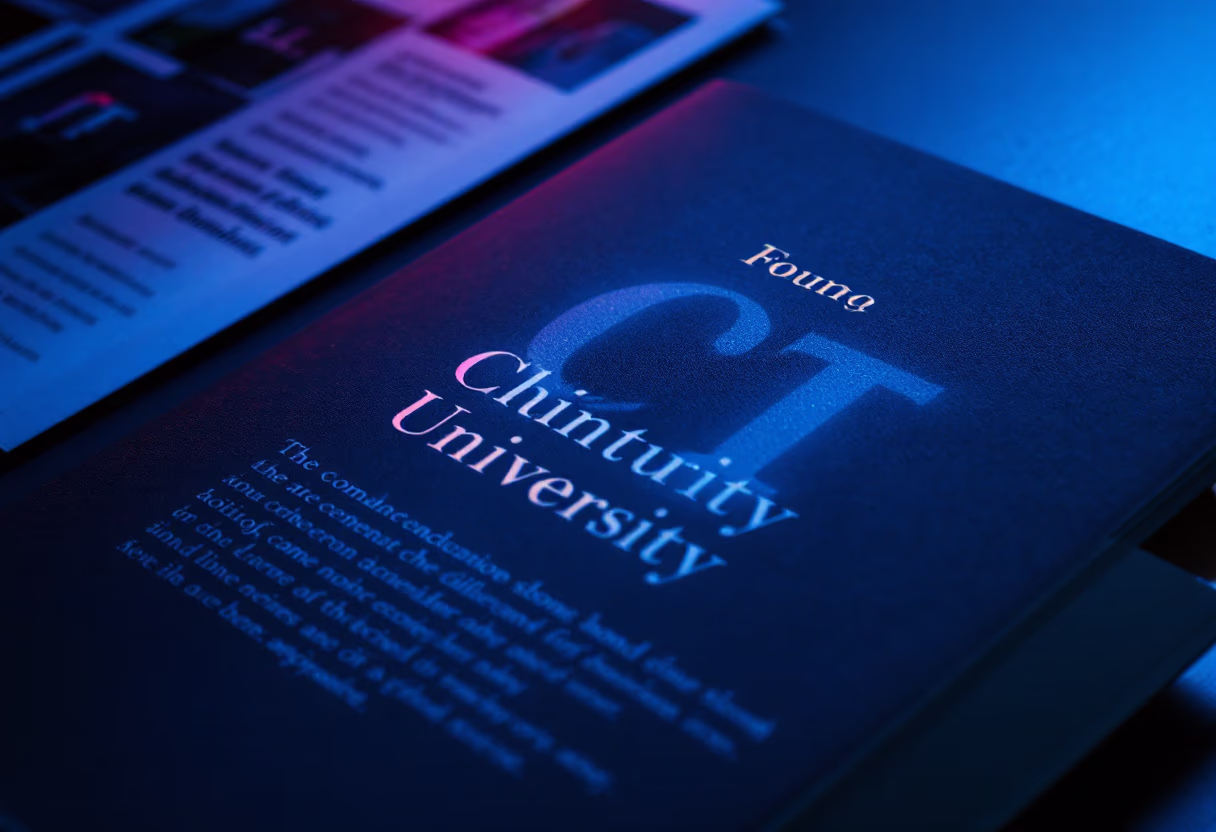 [background image] image of educational brochures (for a university)