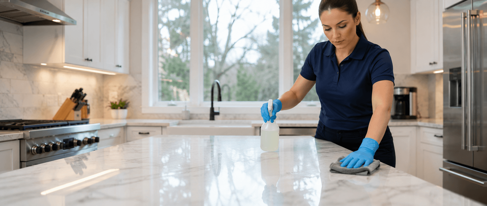 deep cleaning in a modern kitchen