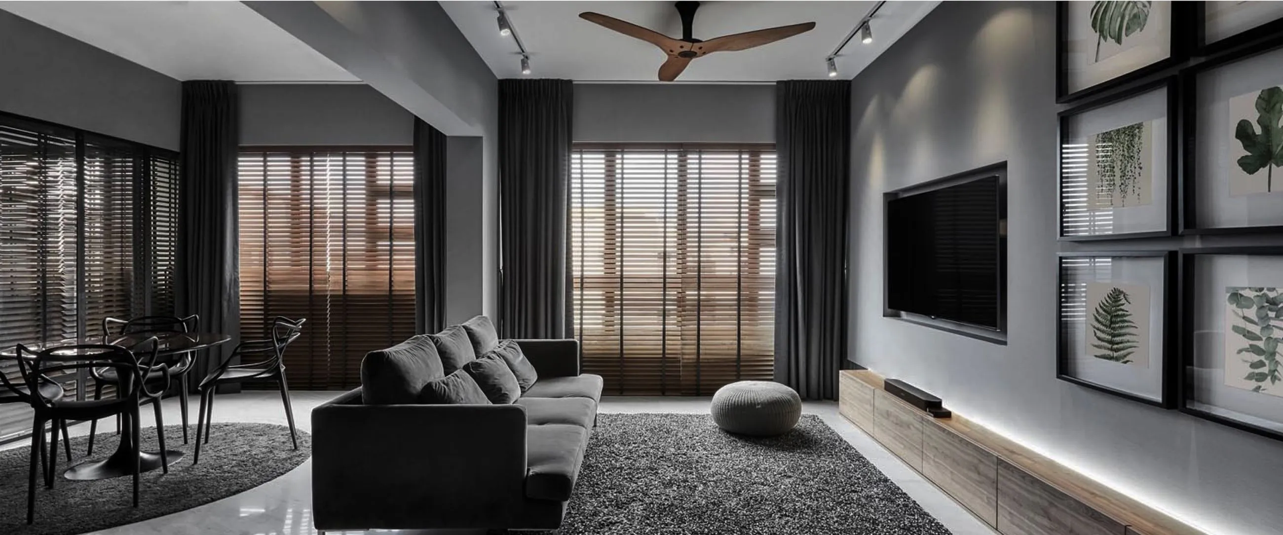 An excellently cleaned living room by the Austin TX Cleaning Crew.