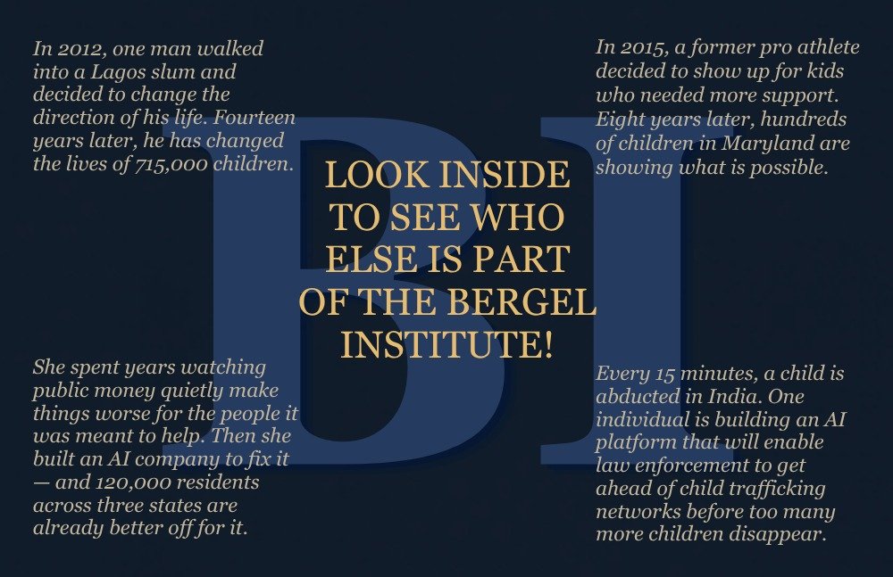 The Bergel Institute June 2026 Mailer — front cover