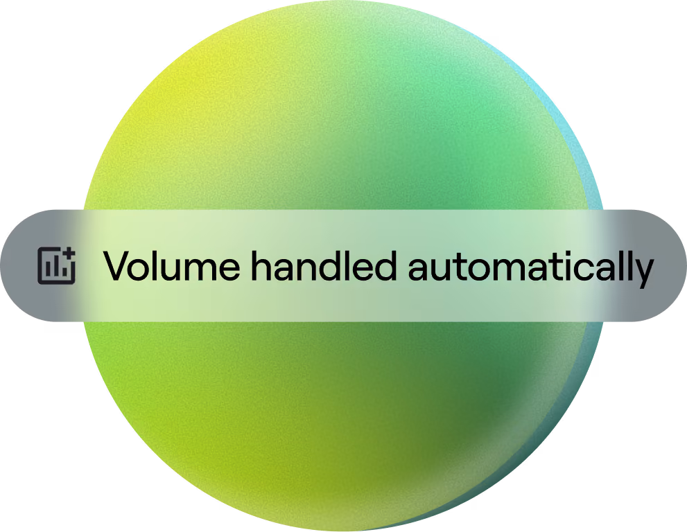 A label reading Volume handled automatically
