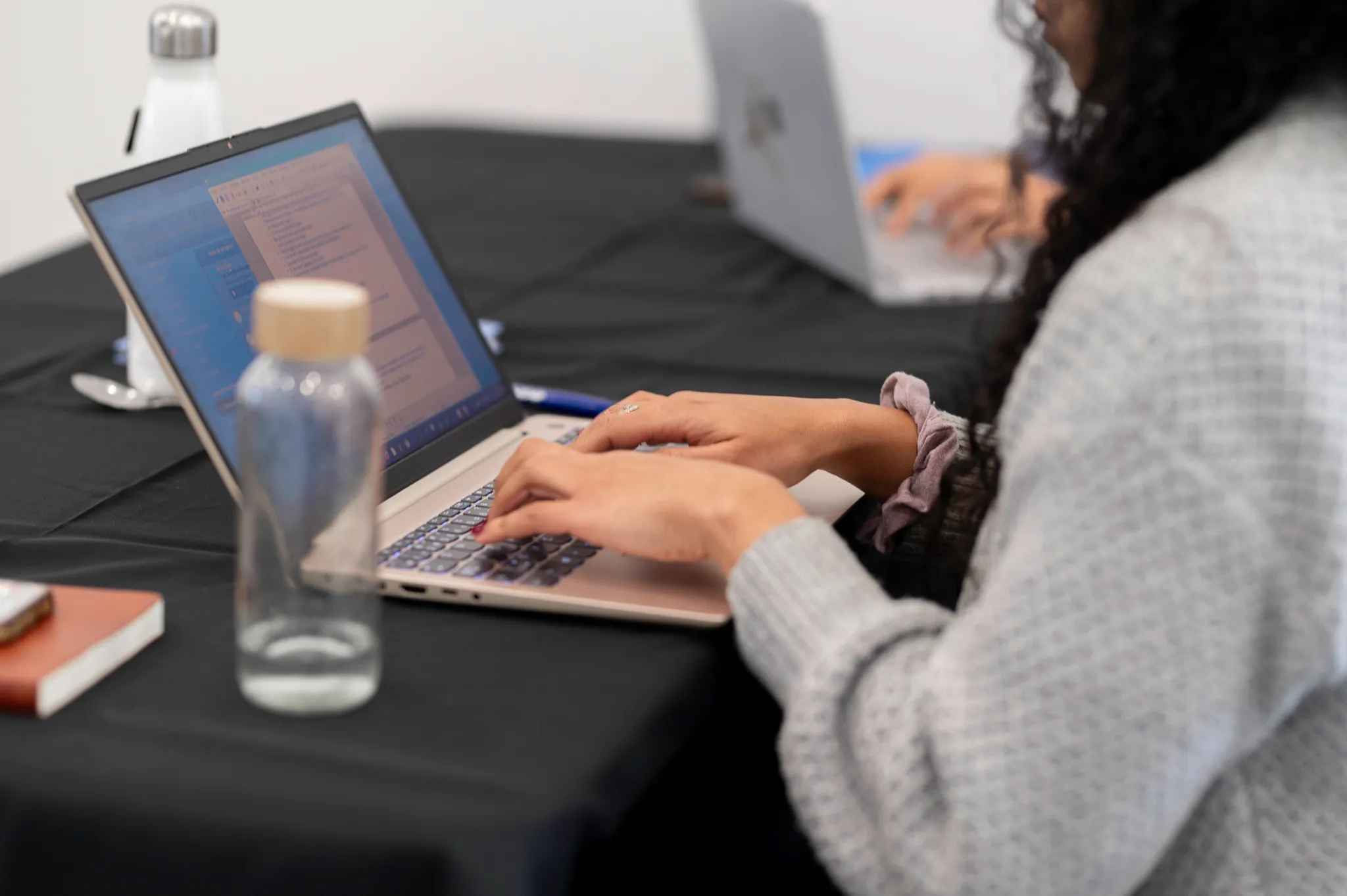 image of guest speaker at a conference (for a legal tech)
