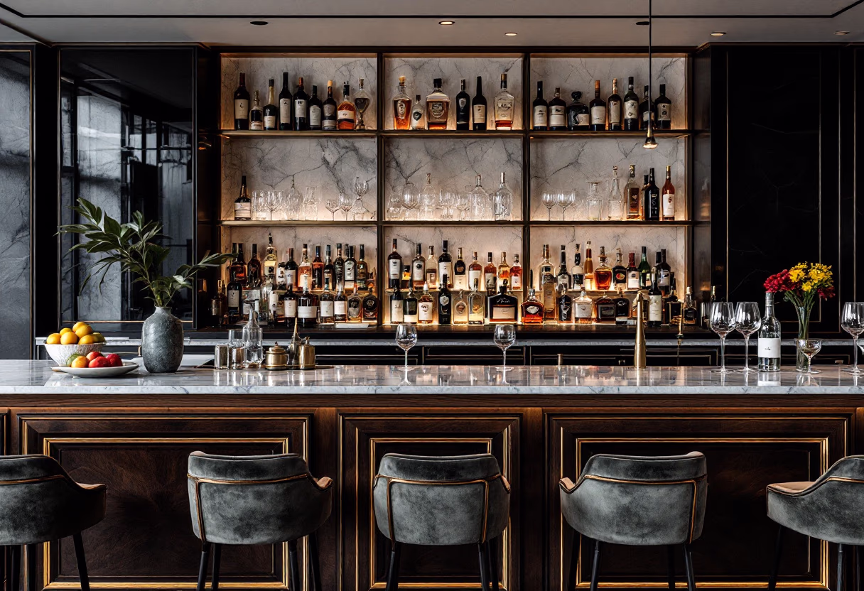 Interior of a premium event bar