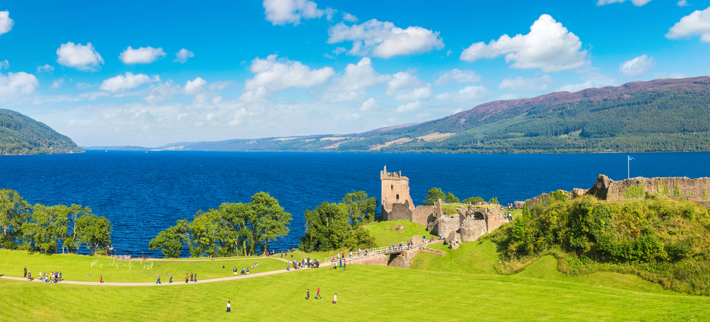 aerial view of loch ness