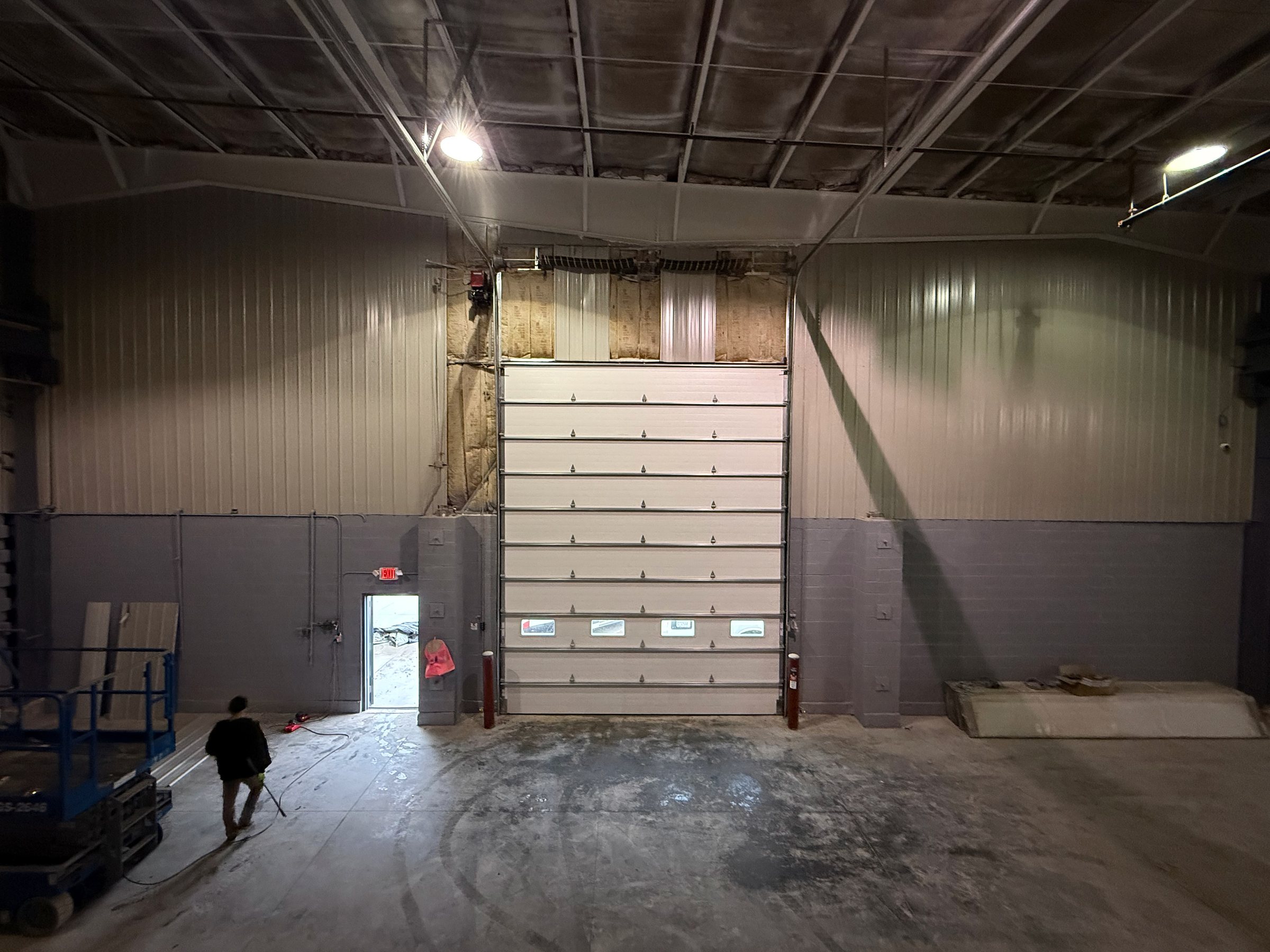 Installed overhead door