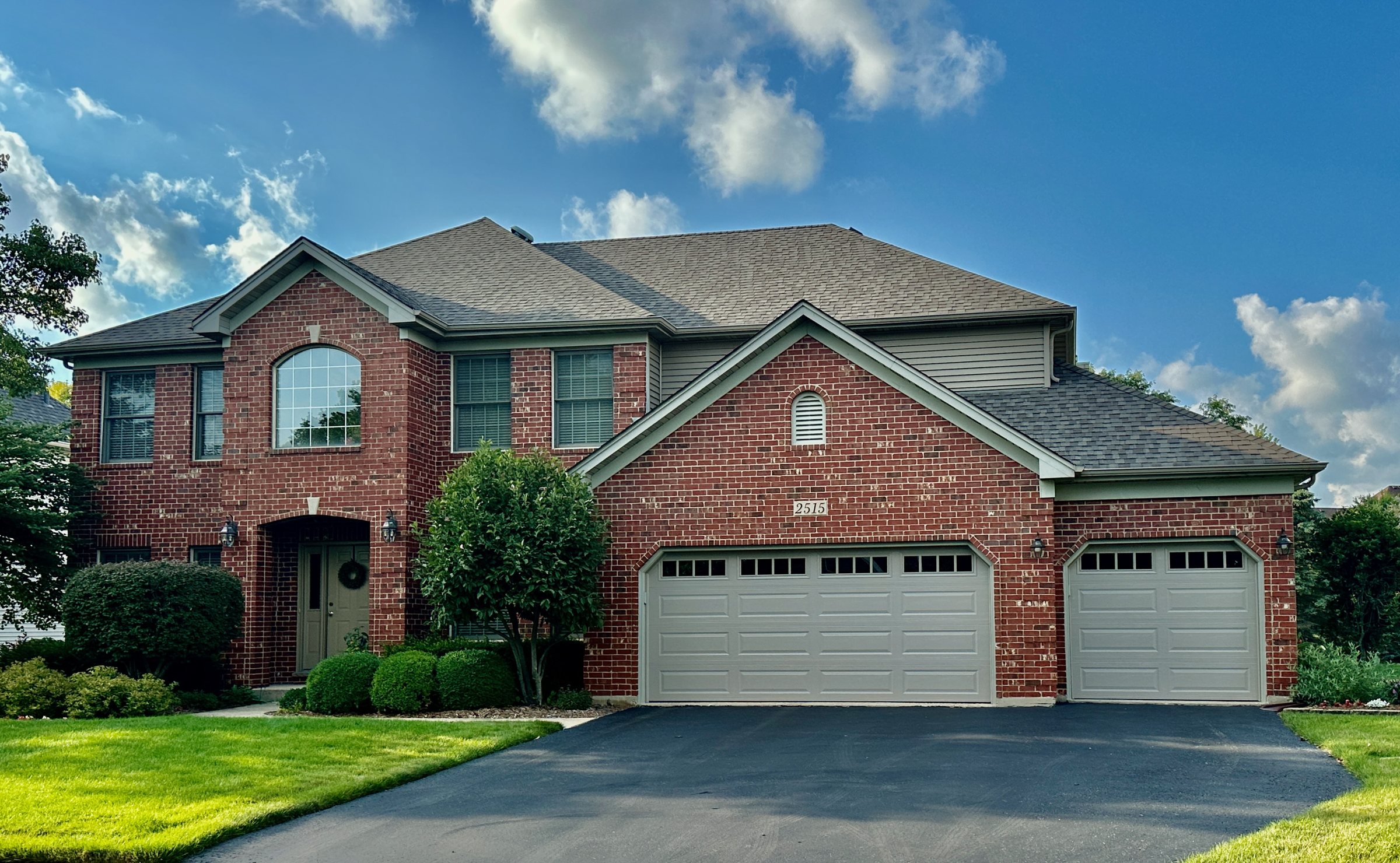 New residential garage door installation