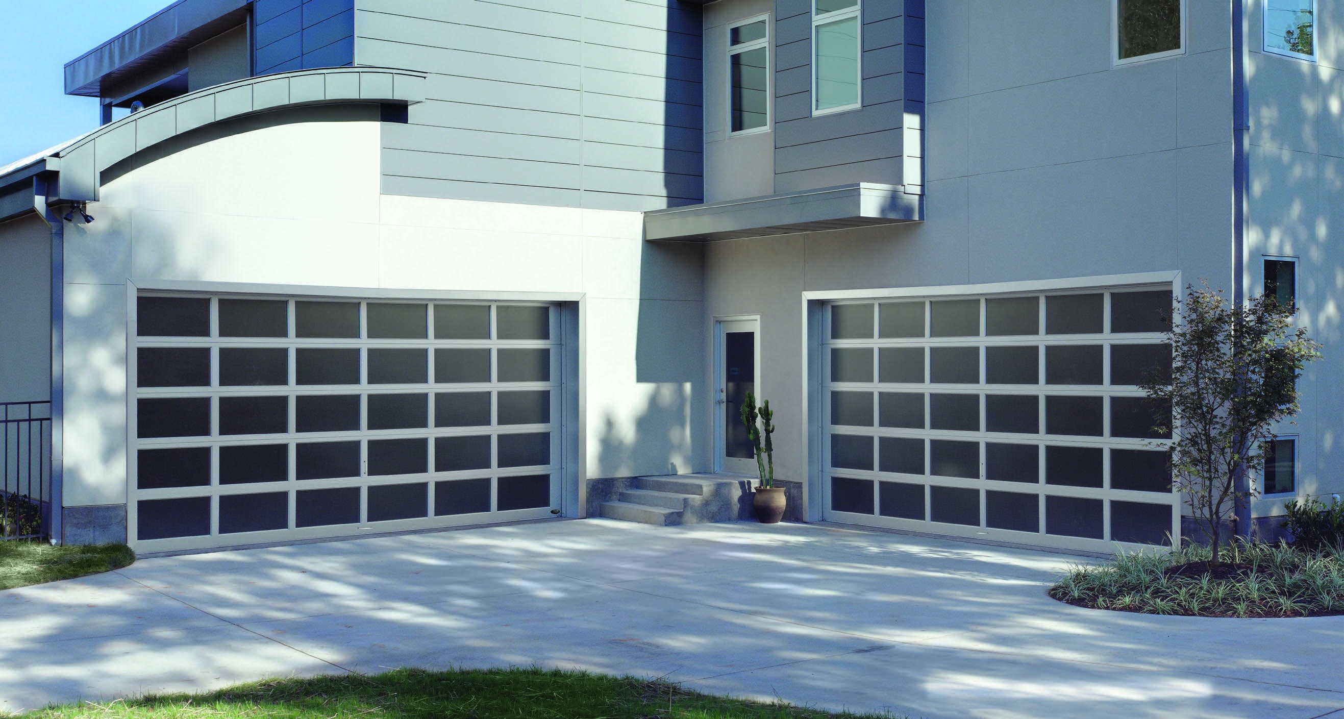 Modern garage door installation